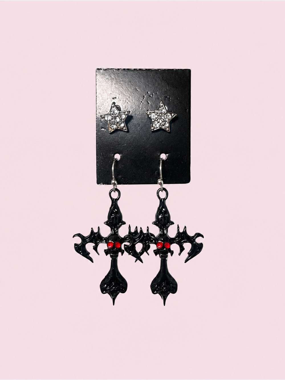 ★ Gothic Star & Cross Earrings
